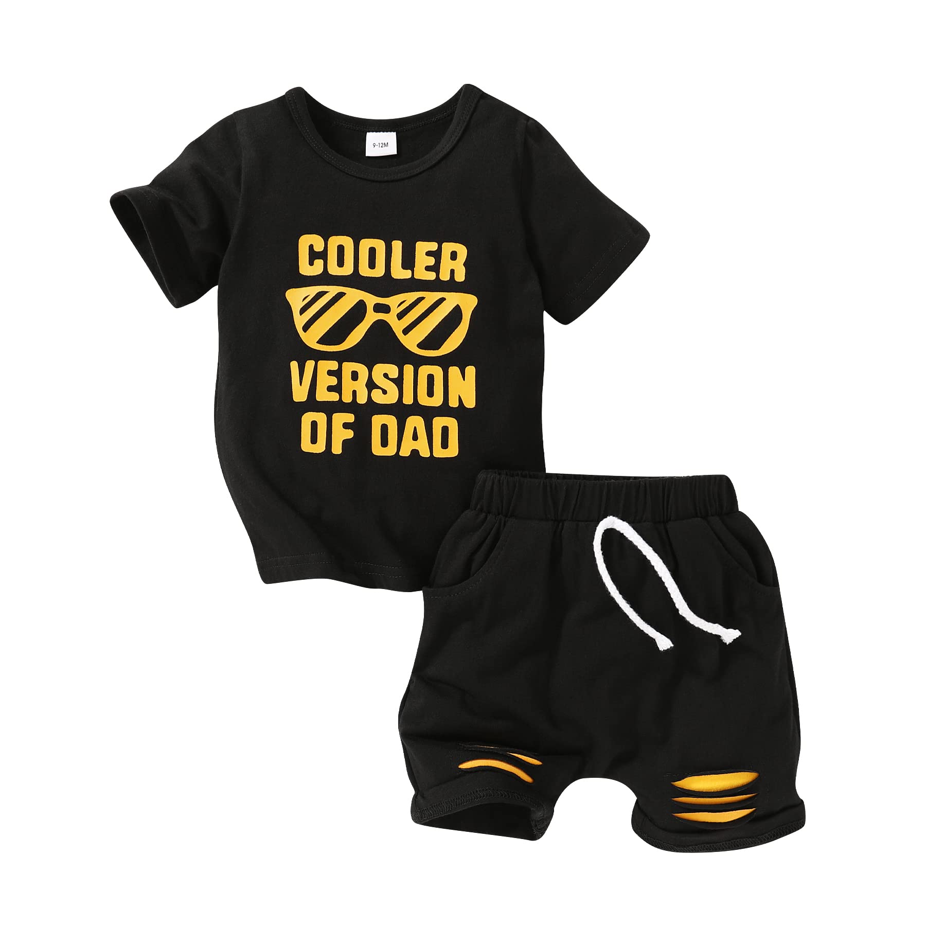 Happy Town Toddler Baby Boy Clothes - Soft Cotton Short Sleeve T-Shirt and Shorts Set for Summer | Cute Outfits for Playtime, Beach & Outdoor Activities