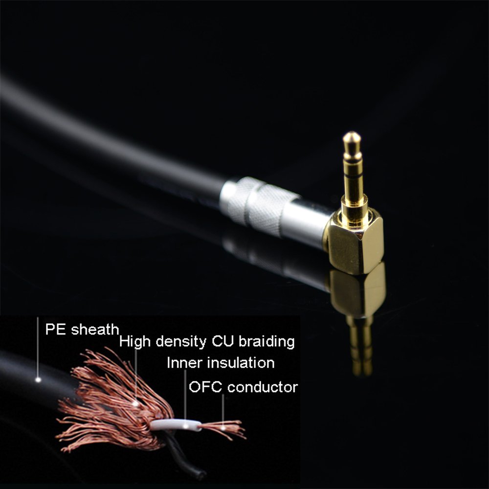 Primeda Hi-Fi Audiophile Stereo 3.5mm Male to 2 RCA Male Audio Cable - 6 Feet Right Angle Connector for MP3, CD Players, Speakers, Home Theater, HDTV, and Gaming Consoles