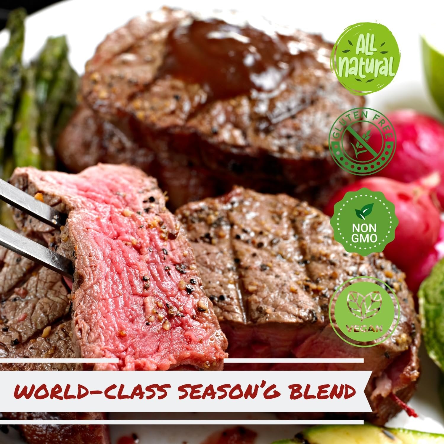 Premium Steak Seasoning - 48 OZ Jumbo Size Container for Grilling, BBQ & Cooking - All-Purpose Meat Rub for Beef, Pork & Chicken