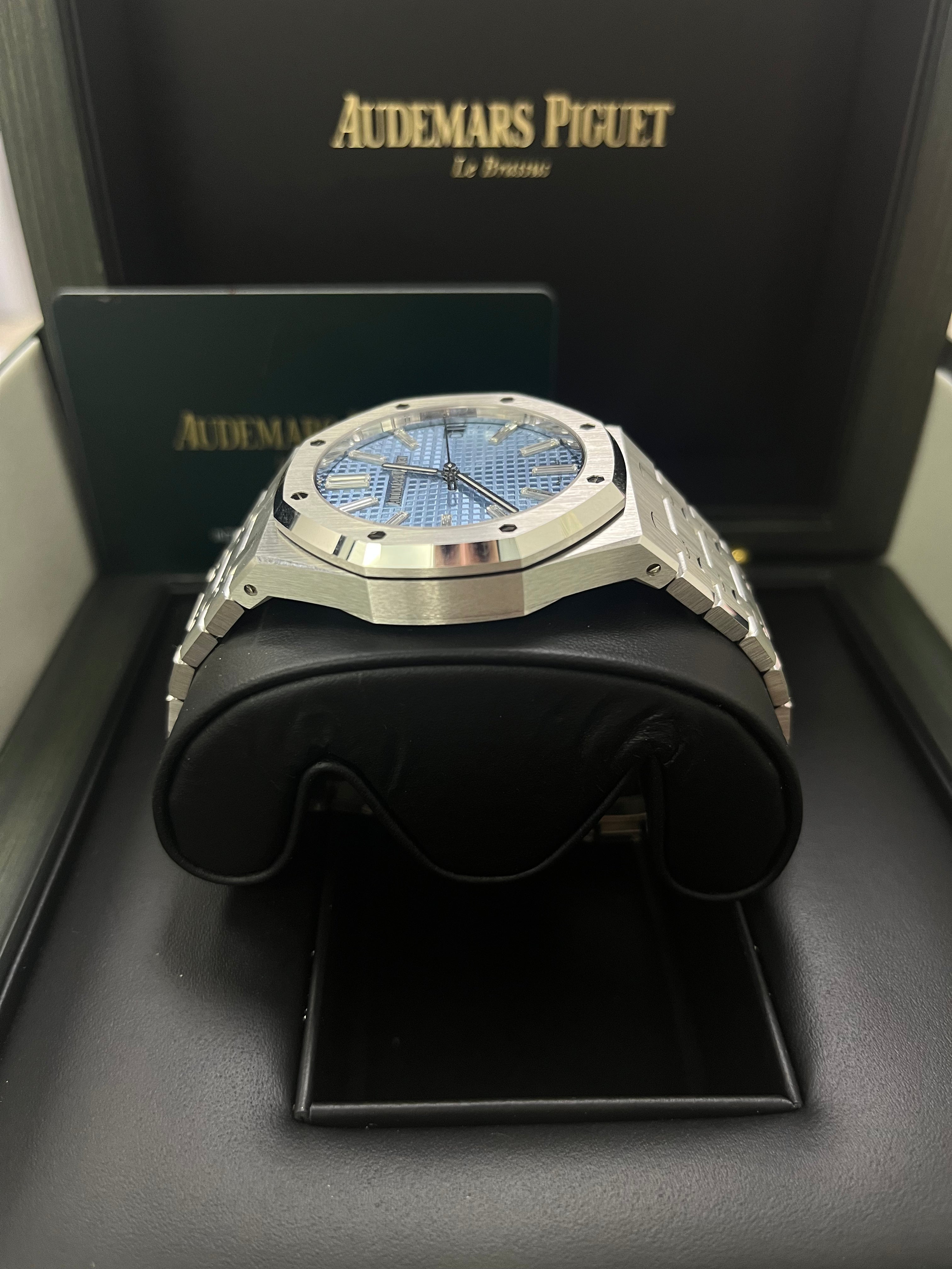 Audemars Piguet Royal Oak 15510BC Limited Edition Ice Blue Baguette Dial Men's Watch - Luxury Swiss Timepiece for Collectors & Special Occasions