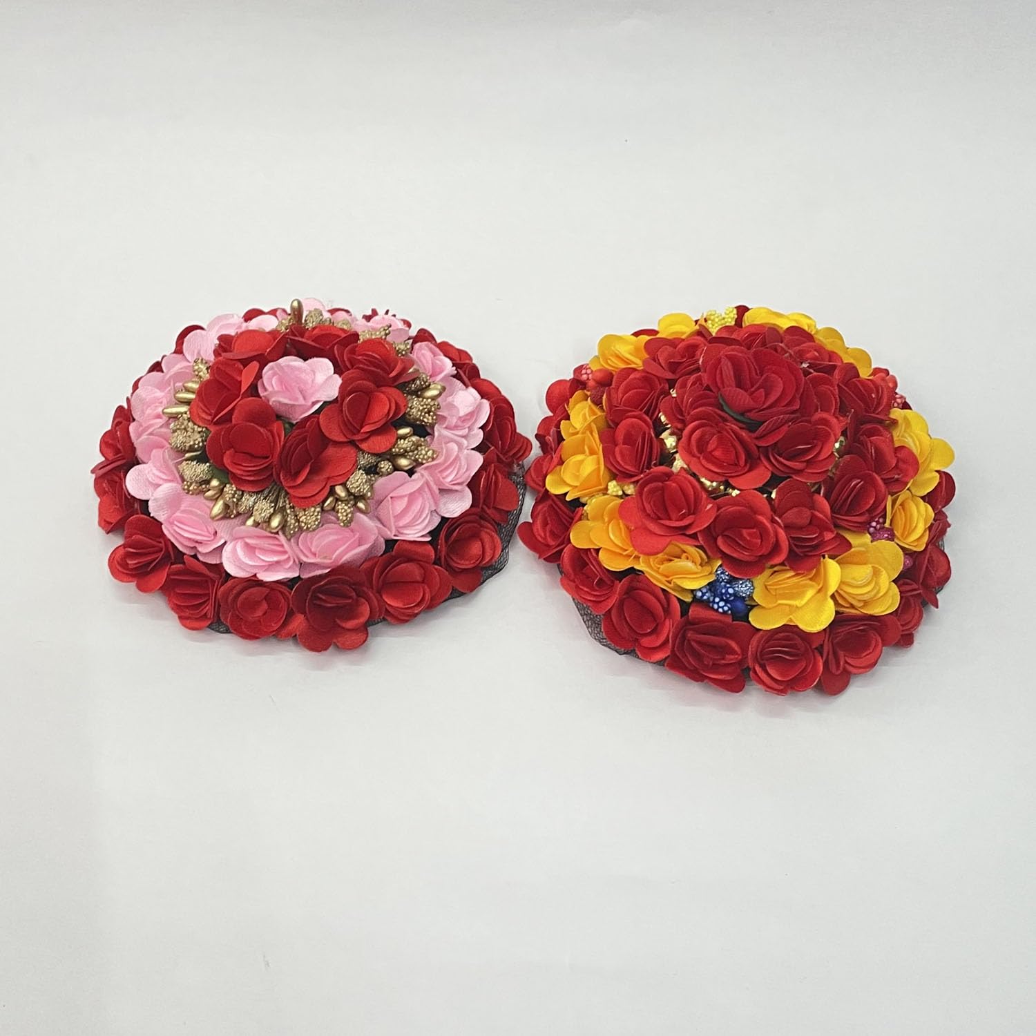 GuruEmbelish Bun Juda Gajra Maker - 2Pc Floral Hair Accessories for Women & Girls | Perfect for Weddings, Parties & Traditional Events