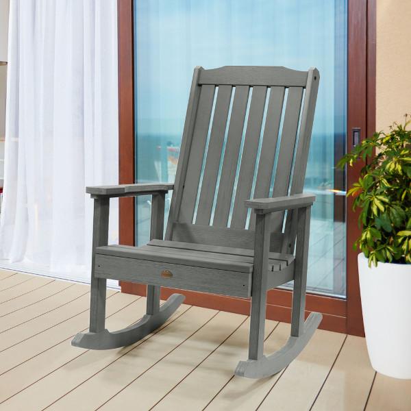 Lehigh Outdoor Rocking Chair - Patio, Garden & Porch Relaxation - Comfortable All-Weather Wicker Rocking Chair for Backyard, Deck & Poolside Use