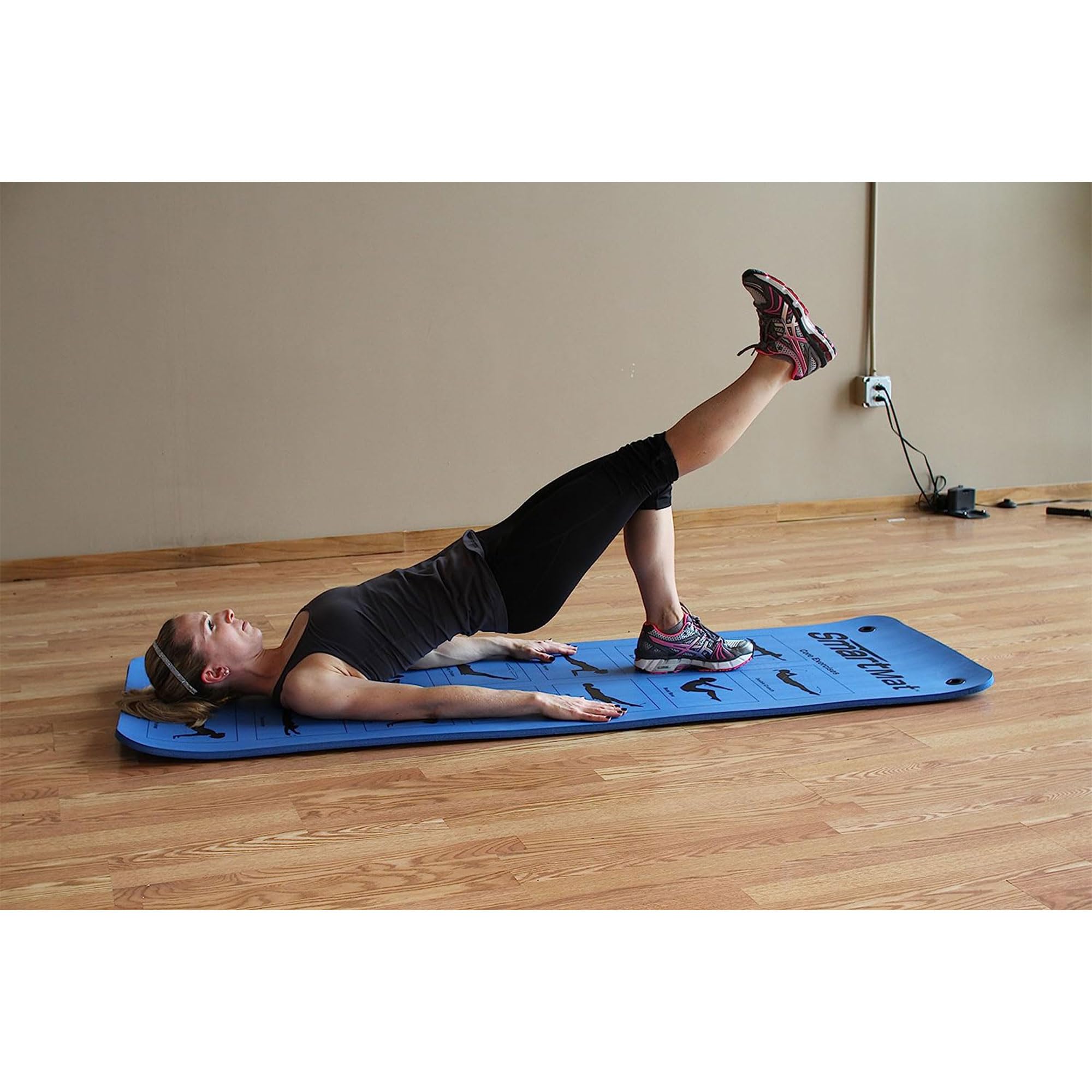 Smart Self-Guided Exercise Mat for Yoga, Pilates & Home Workouts - Non-Slip Fitness Mat with Alignment Markers for Perfect Posture