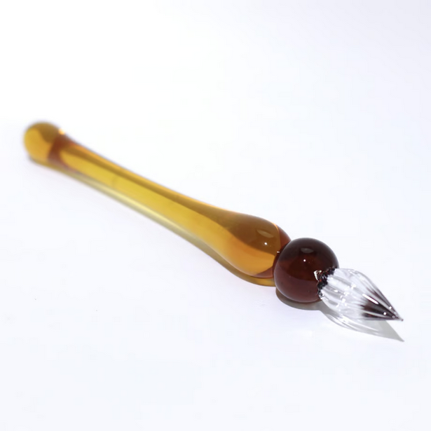 Japanese Glass Dip Pen - Short & Honey Design, Elegant Calligraphy Writing Tool for Artists, Writers & Lettering Enthusiasts | Perfect Gift for Journaling, Scrapbooking & Creative Writing
