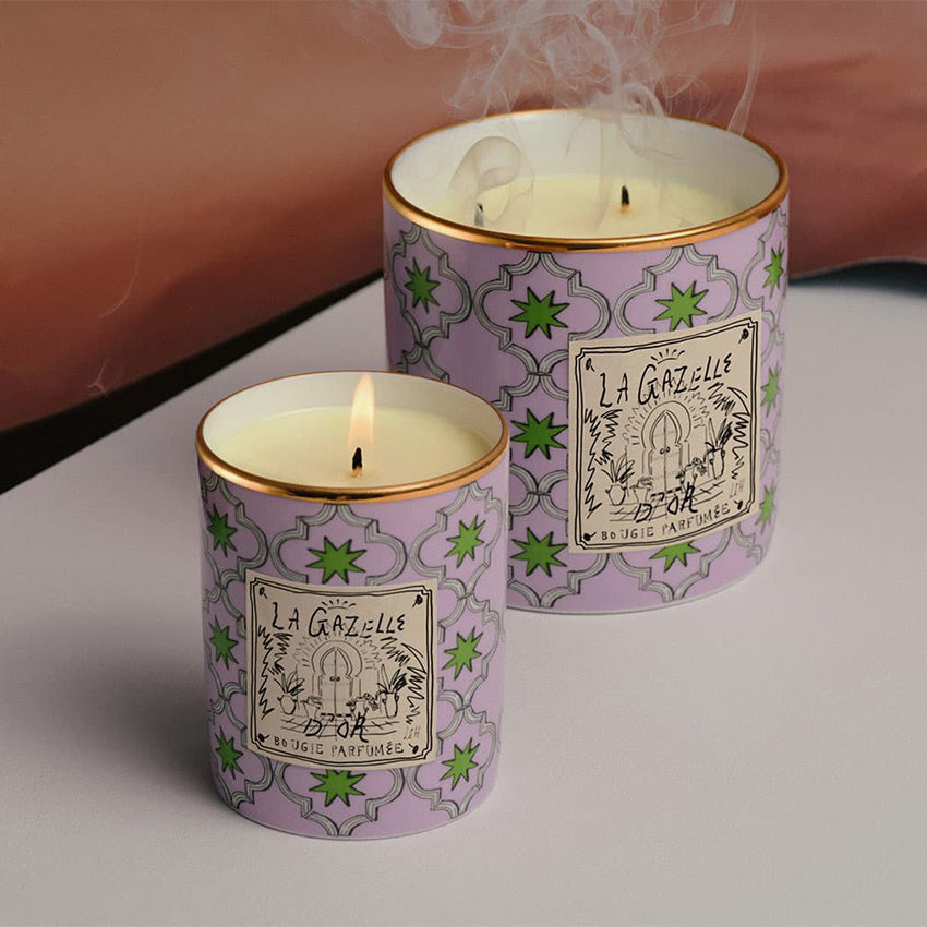 Ginori 1735 Profumi Luchino Scented Candle - La Gazelle D'Or Marrakech Fragrance for Home Decor, Luxury Gifts & Romantic Ambiance