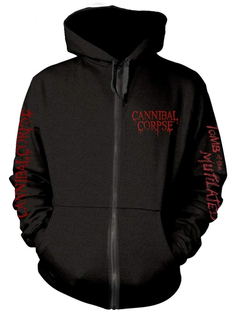 Cannibal Corpse 'Tomb Of The Mutilated Explicit' Black Zip Up Hoodie | Heavy Metal Band Merch | Concert & Streetwear Fashion