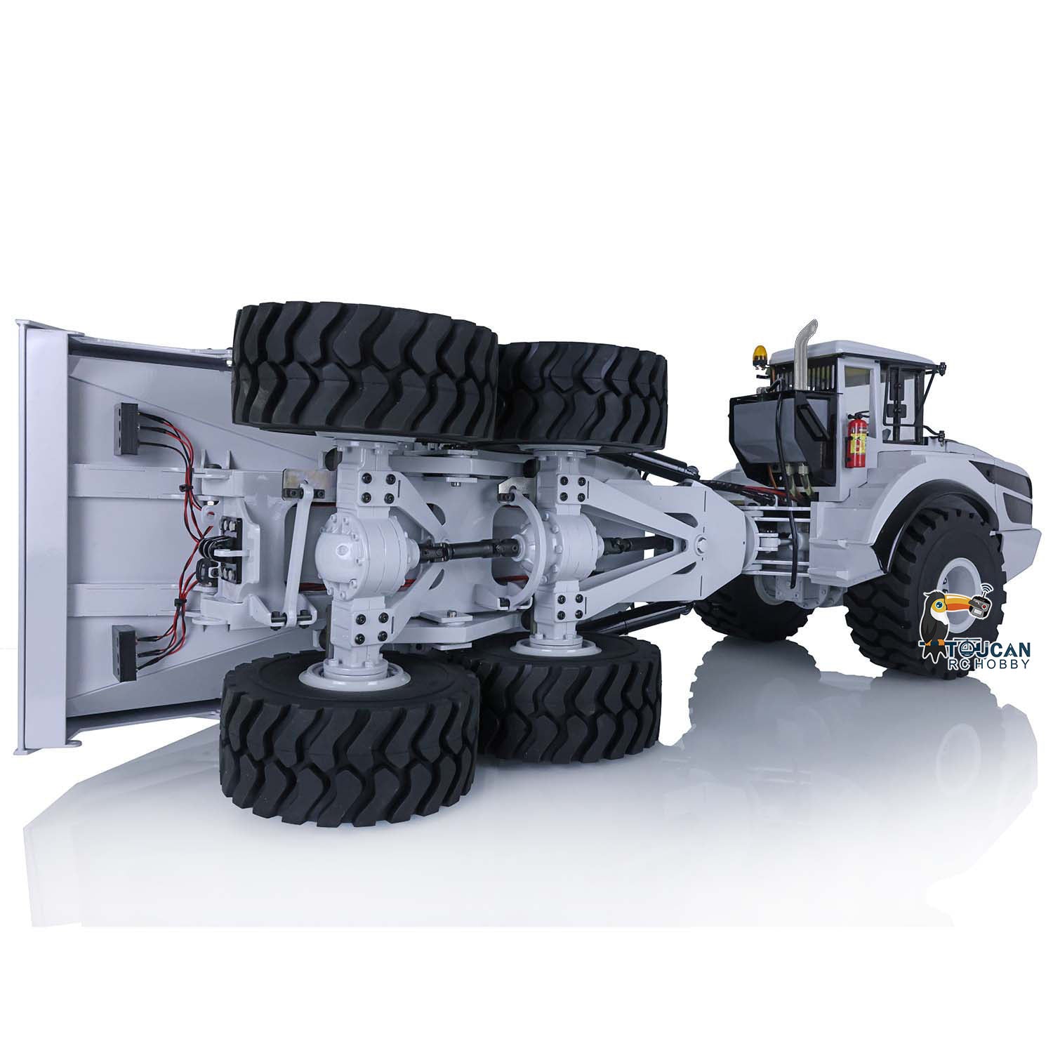 1/14 Scale Metal Hydraulic 6x6 RC Articulated Dump Truck - Engineering Vehicle Model with Motor, ESC & LED Lights - Perfect for Construction Site Play, Collecting & STEM Learning