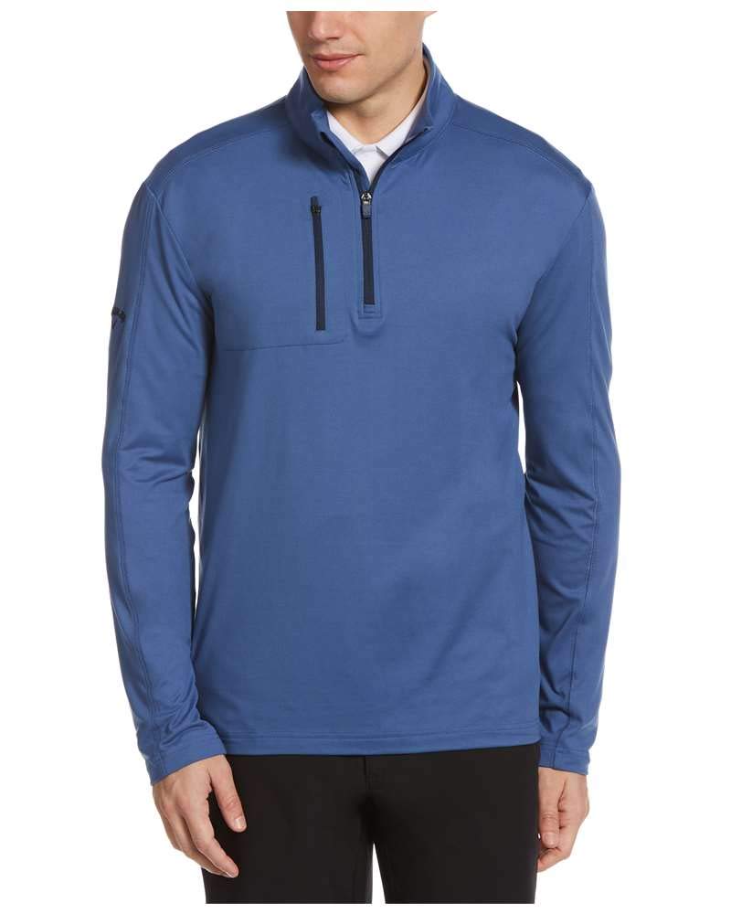 Callaway Men's Lightweight Long Sleeve 1/4 Zip Golf Shirt - Moisture Wicking & UV Protection Performance Polo for Golfing, Hiking & Outdoor Activities