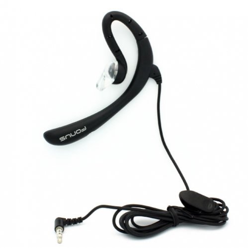 Premium Mono Behind-The-Ear Wired Headset with Boom Microphone - Hands-Free Single Earphone for AT&T Samsung Galaxy S3/S4/Note PRO 12.2/Rugby Pro/S3 Mini - Ideal for Call Centers, Driving, Office & Customer Service Use