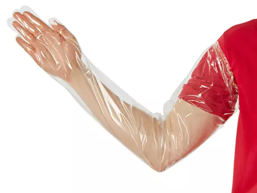 Premium Poly Sleeve Gloves - Waterproof & Durable for Gardening, Cleaning & Outdoor Work - Comfortable Long Cuff Protection for Hands & Arms