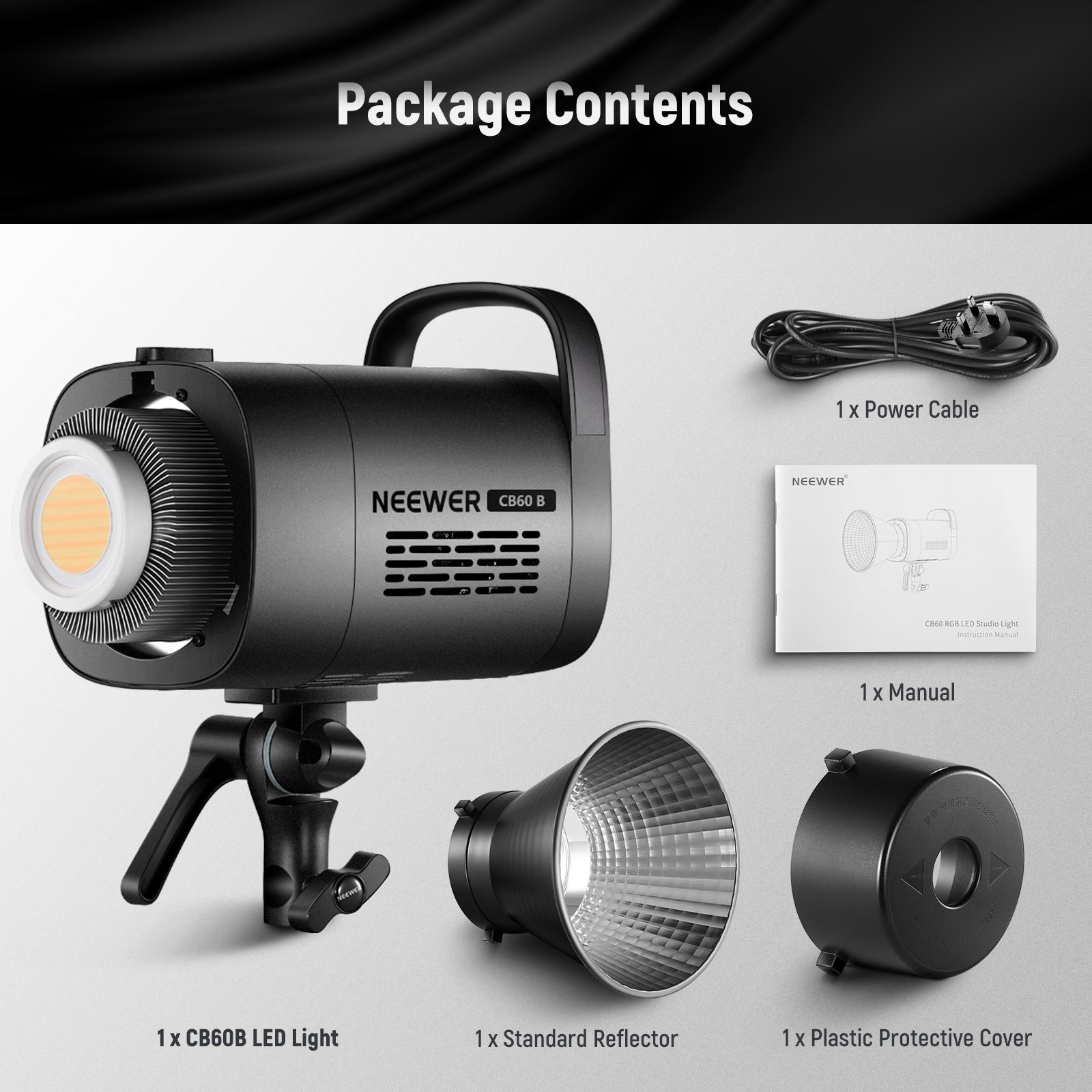 NEEWER CB60B 70W Bi-Color LED Video Light for Photography, YouTube Videos, Live Streaming & Studio Lighting - Dimmable Continuous Lighting with 3200K-5600K Adjustable Color Temperature