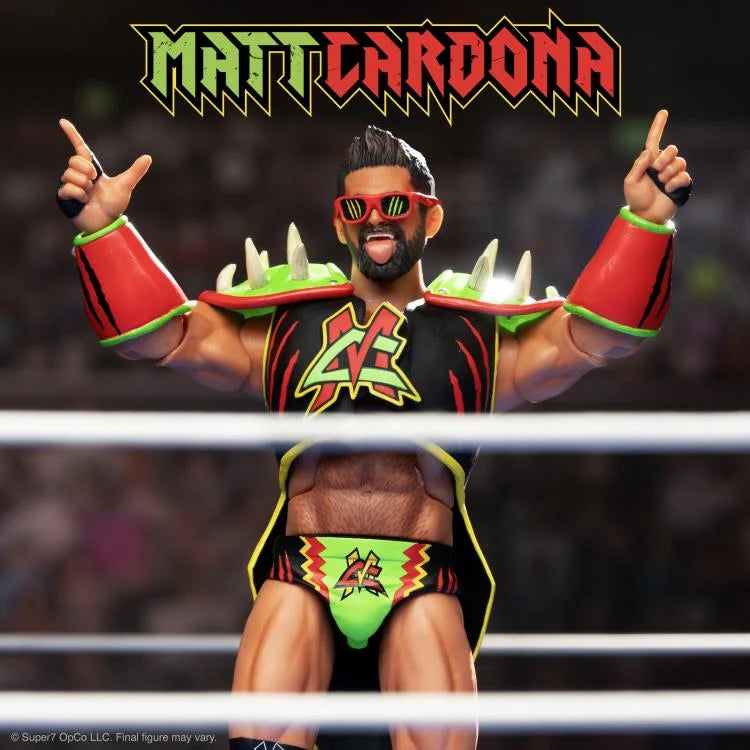 Matt Cardona (Prehistoric) Major Wrestling Figure Podcast ULTIMATES! Collectible Action Figure - Perfect for Wrestling Fans, Collectors, and Display in Home or Office