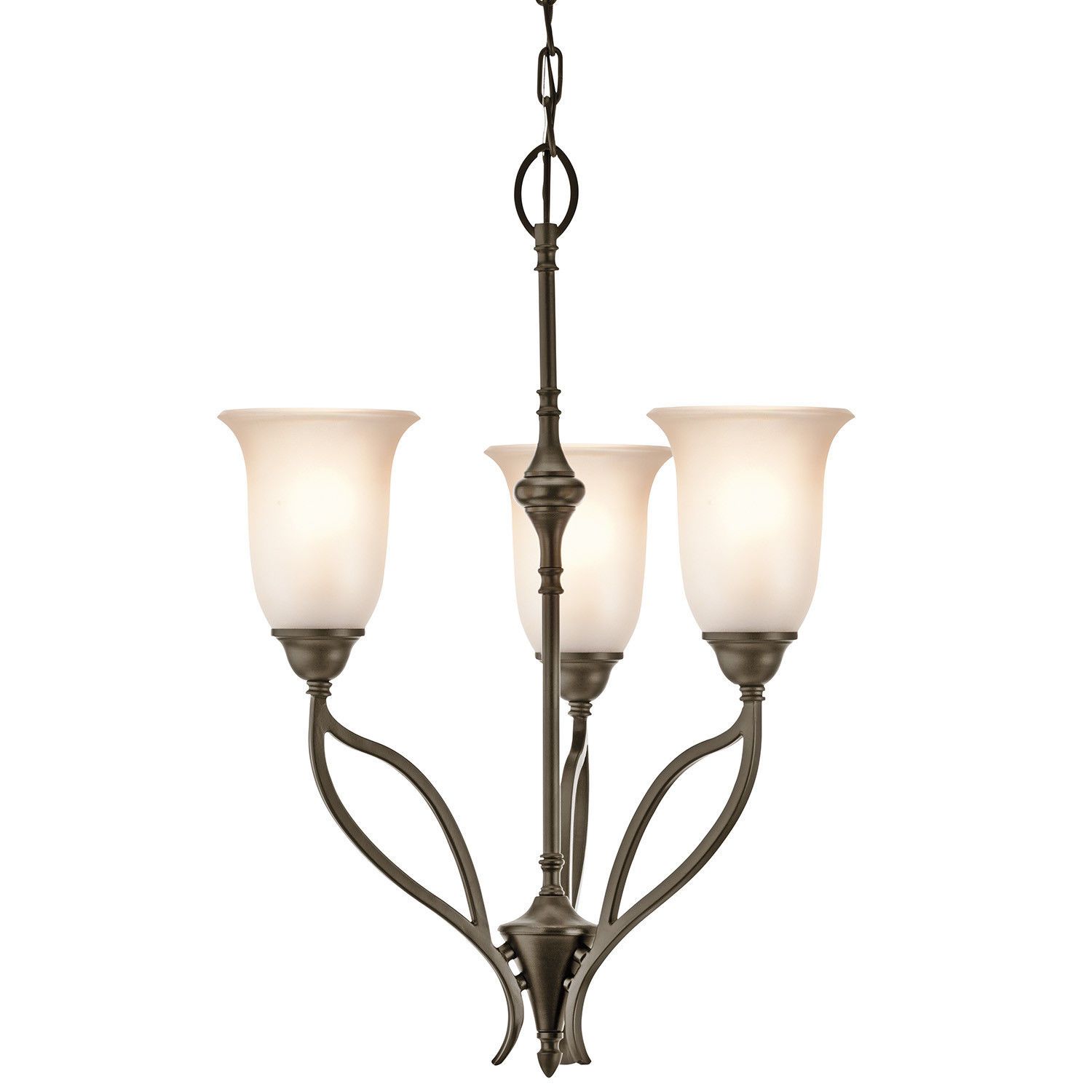 Kichler Lighting Wayland Collection 3-Light Chandelier in Shadow Bronze Finish - Aztec 34969 | Elegant Dining Room & Foyer Lighting Fixture