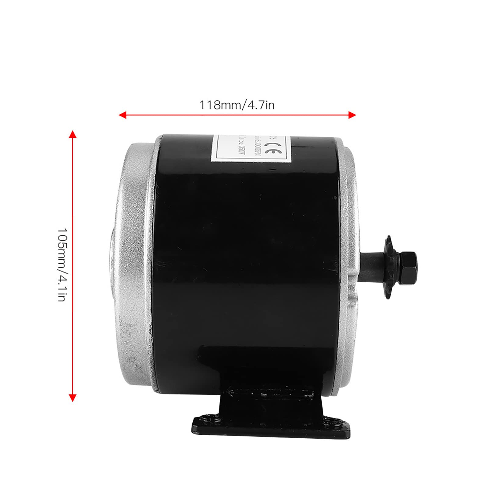 24V 350W Brushed DC Motor - High Power Electric Motor for Small Surfboards, DIY Electric Vehicles & Robotics - Perfect for E-Bike, Scooter and Power Tools Upgrades