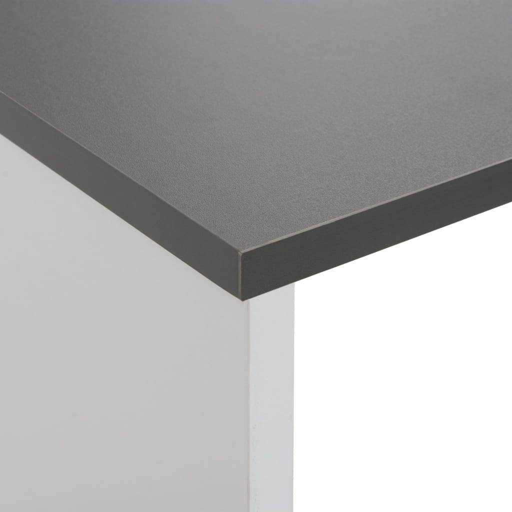Rectangular Bistro Bar Table with 2 Interchangeable Table Tops (White & Gray) - 51.18