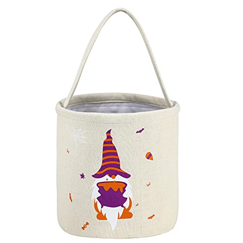 Xiaxiacole Halloween Trick or Treat Bags for Kids - Candy Buckets, Party Favor Bags & Gift Baskets - White Style 3 - Perfect for Halloween Parties, Trick-or-Treating & Spooky Celebrations