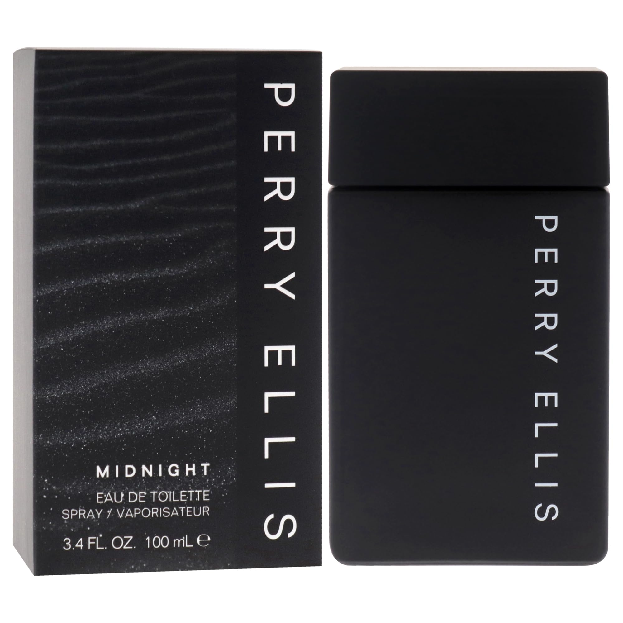 Perry Ellis Midnight for Men Eau de Toilette Spray - 3.4 oz | Fresh Woody Fragrance for Night Out, Date Night & Special Occasions