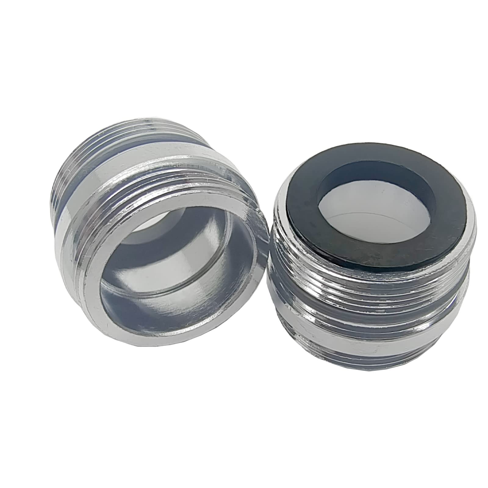 2Pcs Brass Faucet Adapter Kit - Standard Garden Hose Connector with Diverter, Male & Female Sink Faucet Adapters (Chrome Finish) - Perfect for Outdoor Watering, Car Washing, and Household Plumbing Tasks