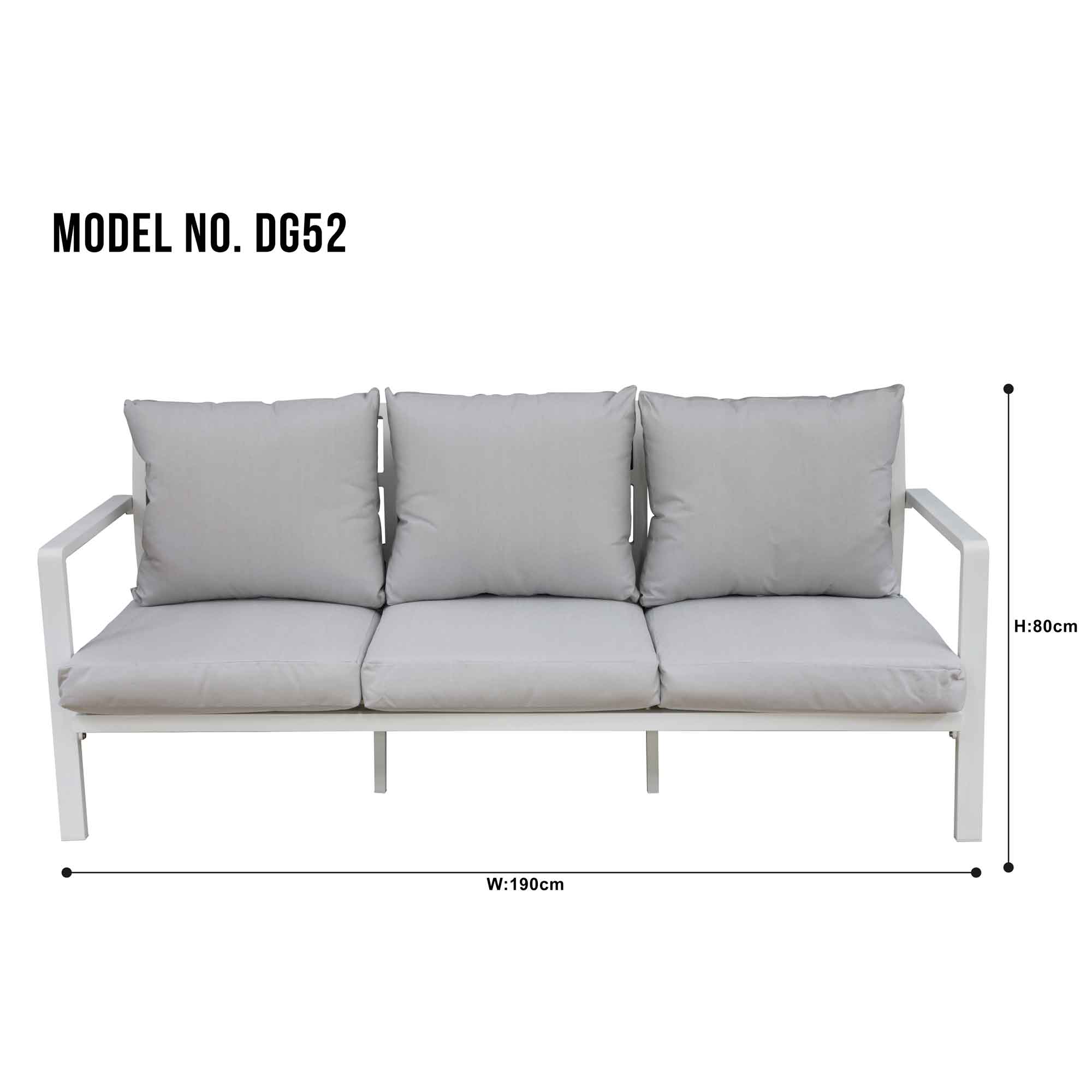 Kyoto 4-Piece Aluminum Outdoor Patio Furniture Set with Coffee Table - Weather-Resistant White Sofa for Garden, Poolside & Backyard Relaxation
