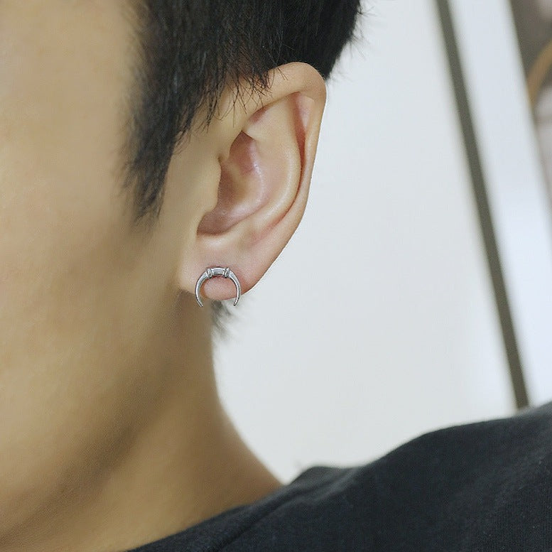 20G Skeleton Barbell Stud Earrings - Helix & Daith Piercing Jewelry for Men & Women | Gothic Punk Style Body Jewelry for Cartilage, Tragus, or Conch Piercings | Perfect for Everyday Wear & Alternative Fashion
