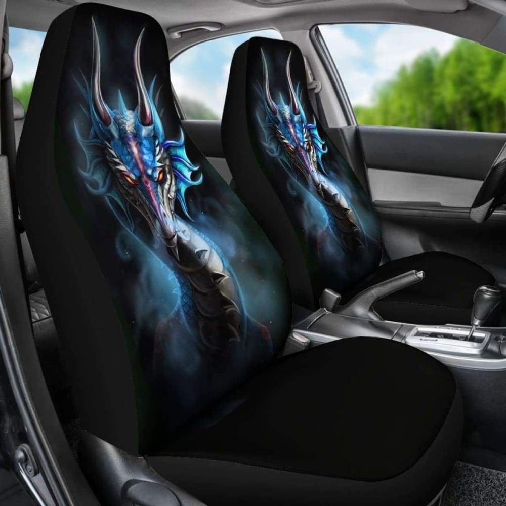 Premium Blue Dragon Car Seat Covers - Breathable & Durable Auto Accessories for Cars, Trucks & SUVs | Perfect Gift for Drivers & Car Enthusiasts | Ideal for Road Trips, Daily Commutes & Vehicle Protection