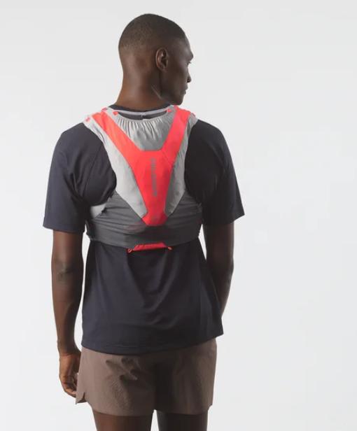 ADV Skin 5 Running Vest - Hydration Pack for Trail Runners (Castelrock/Alloy/Neon Flame) | Lightweight Breathable Design for Long Distance Hiking & Marathon Training