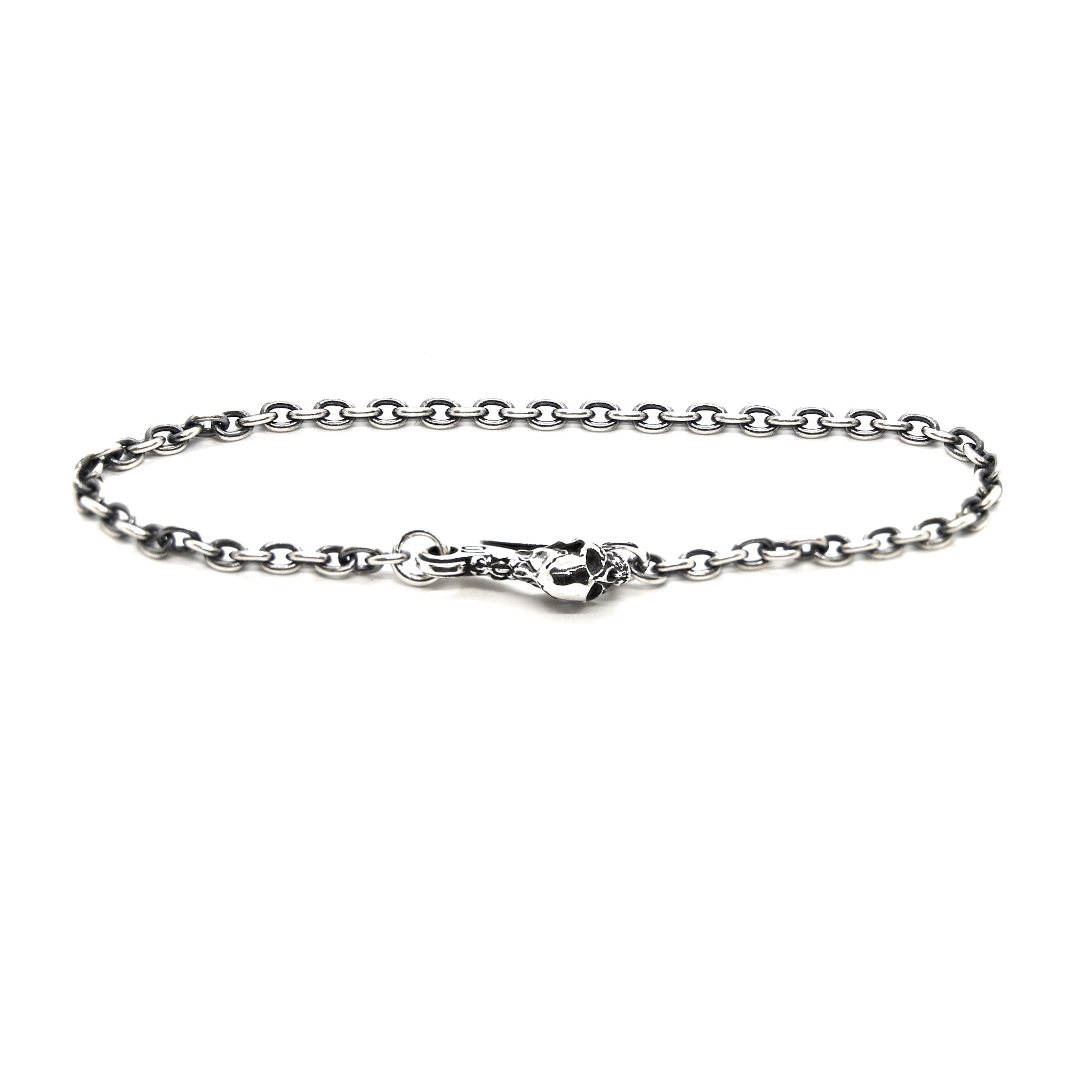Mini Skull Hook Bracelet - Gothic Punk Jewelry for Men & Women - Adjustable Bangle for Everyday Wear, Parties & Halloween Costumes
