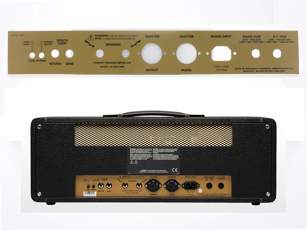 Marshall 1959SLP (1987X) Plexi Mk II Rear Faceplate Replacement - Genuine Guitar Amp Part for Classic Rock Tone | Perfect for Vintage Amp Restoration & DIY Repairs