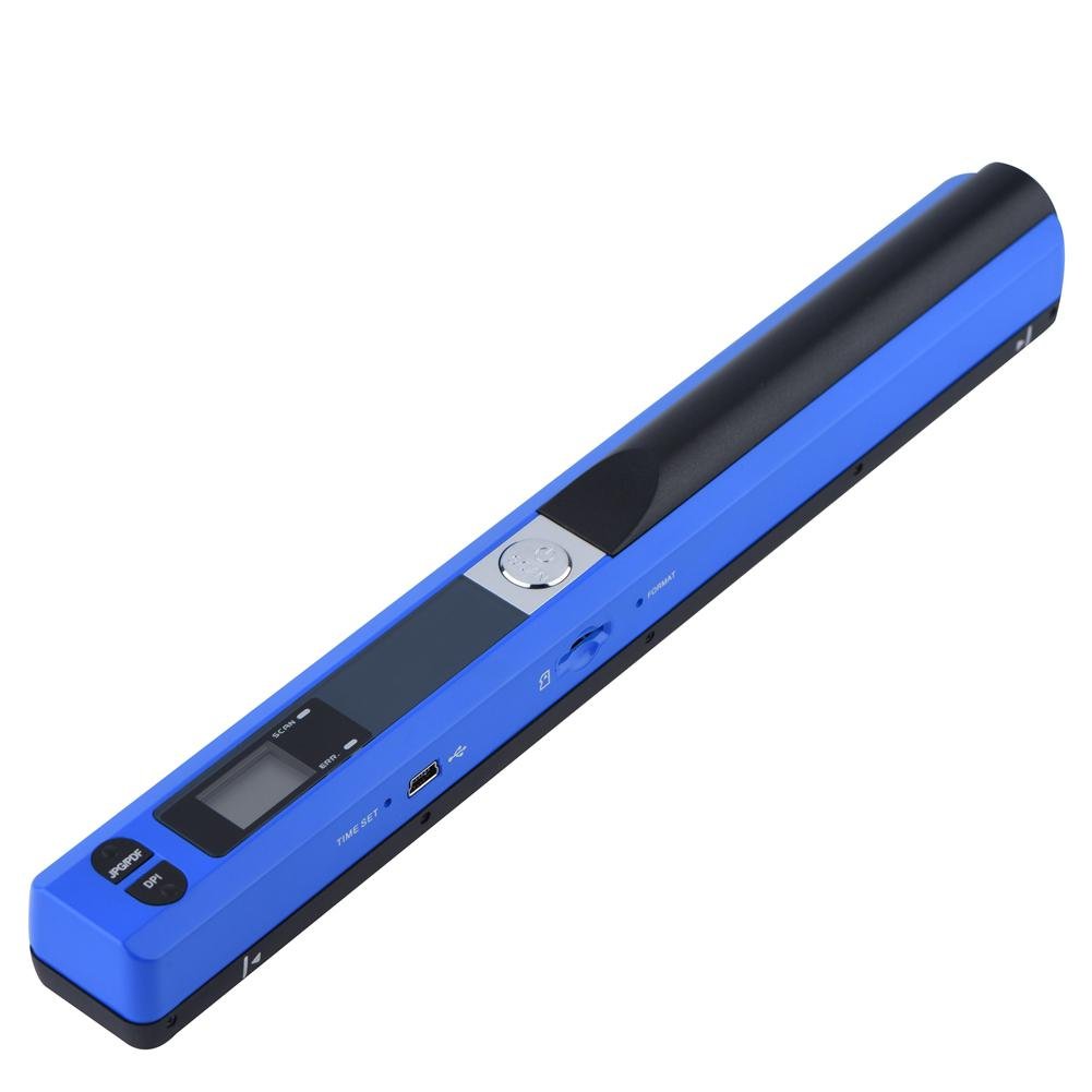Portable Handheld Document Scanner - 32GB HD USB Wand Scanner for JPG/PDF Files | Compatible with Windows XP/VISTA/7 | Blue | Perfect for Office, Travel & Home Organization
