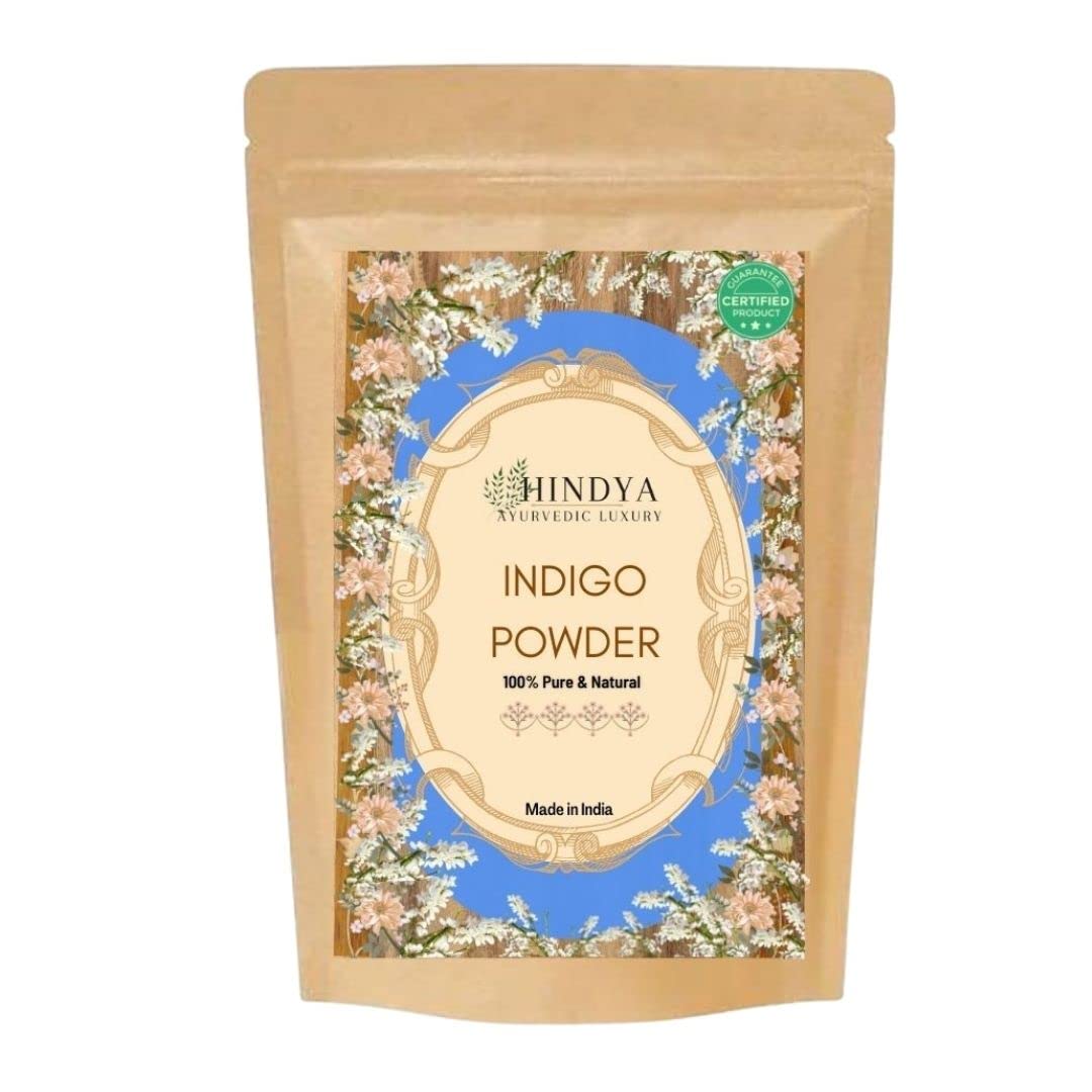 Premium Organic Indigo Powder for Hair - 100% Natural Indigofera Tinctoria, Triple-Sifted Microfine for Smooth Application | Vegan, Chemical-Free Hair Dye for Gray Coverage & Darkening | Perfect for DIY Hair Coloring at Home