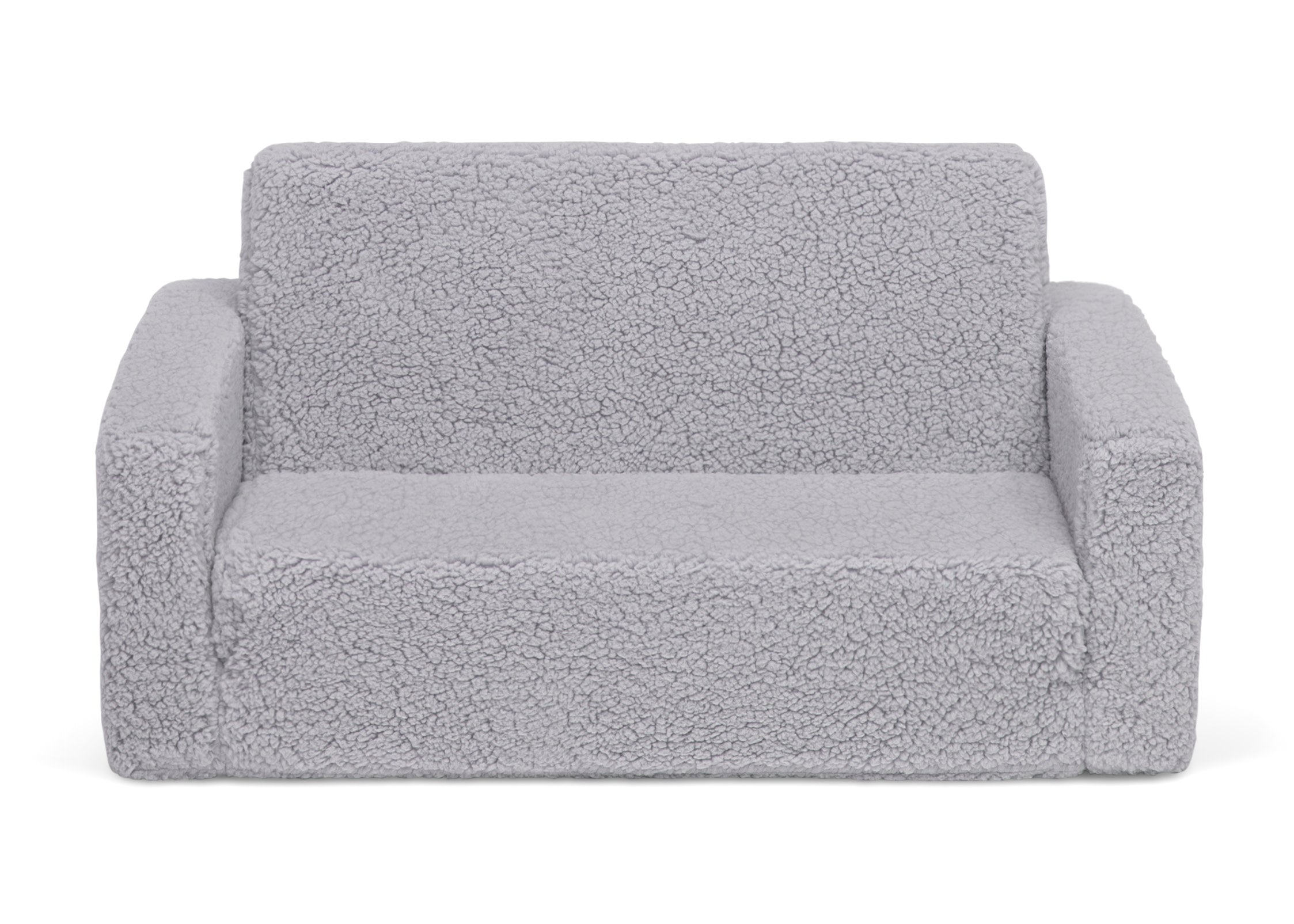 CoZee Flip Out Sherpa 2-in-1 Convertible Kids Sofa to Lounger - Soft & Comfortable for Playroom, Nursery or Bedroom - Perfect for Reading, Napping & Relaxing