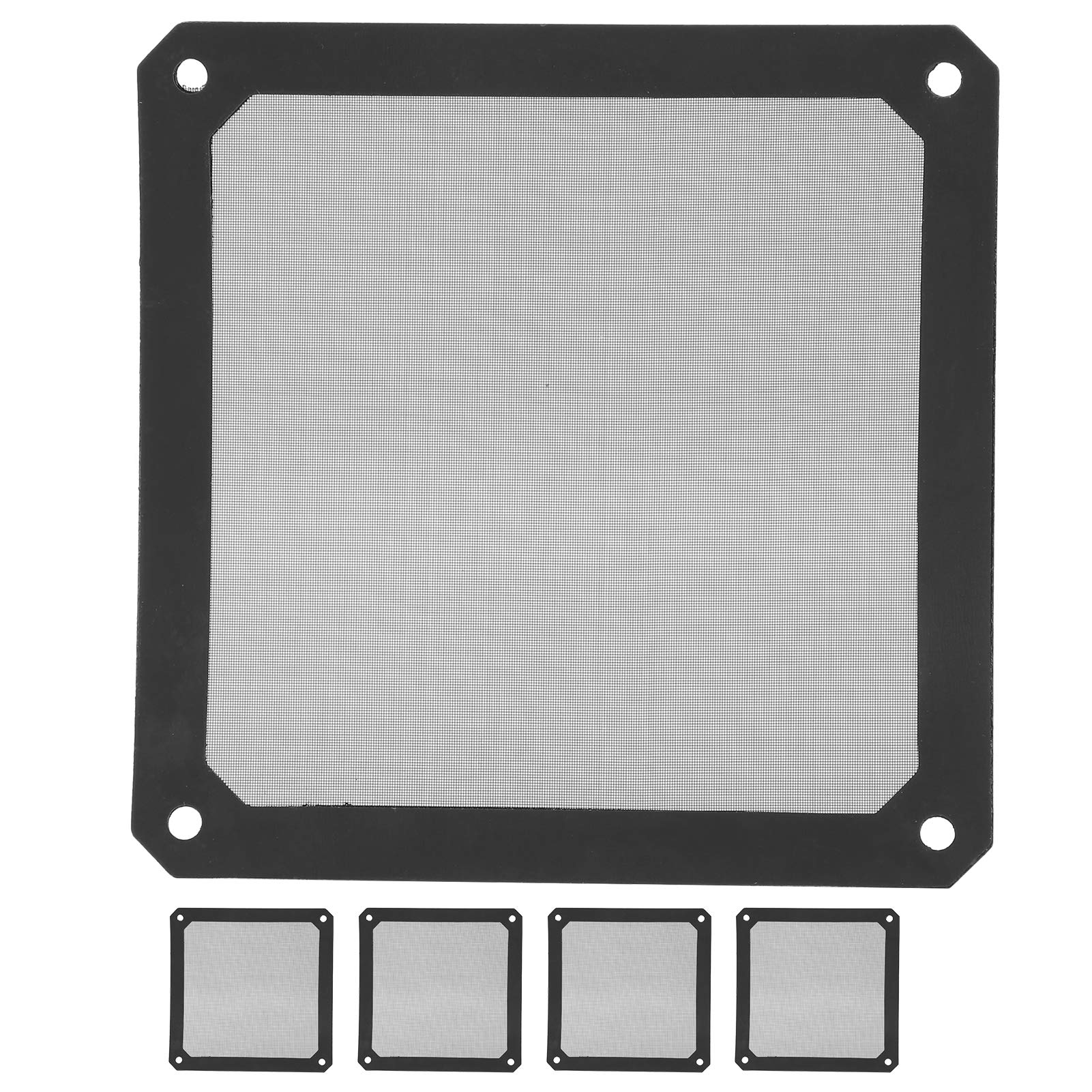 120mm Magnetic PC Fan Dust Filter - 5 Pack PVC Mesh Frame for Computer Case Cooling & Dustproof Protection | Ideal for Gaming PCs, Workstations & Home Office Desktops