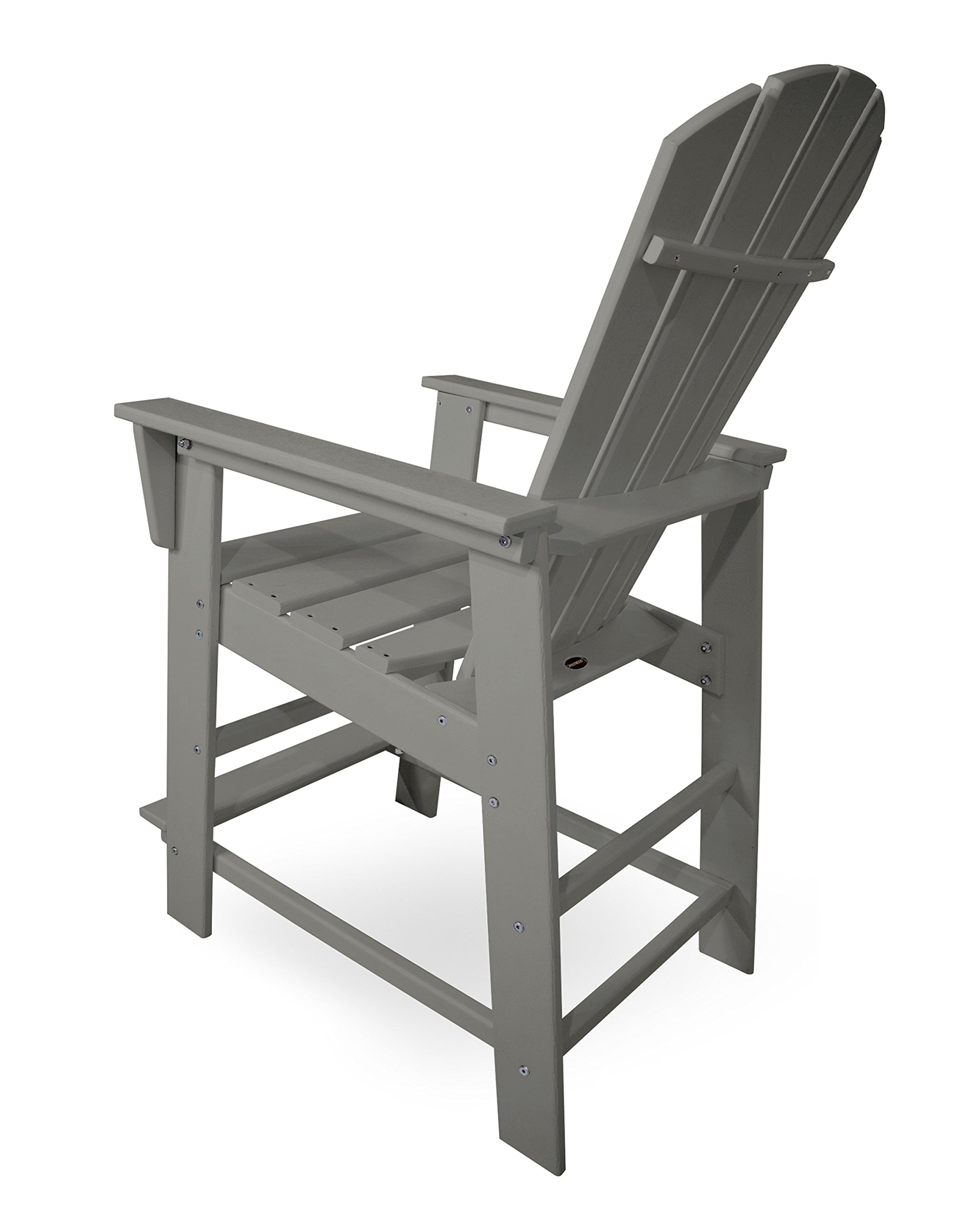 South Beach Counter Height Bar Stool - Slate Grey Modern Kitchen Island Chair for Dining & Entertaining