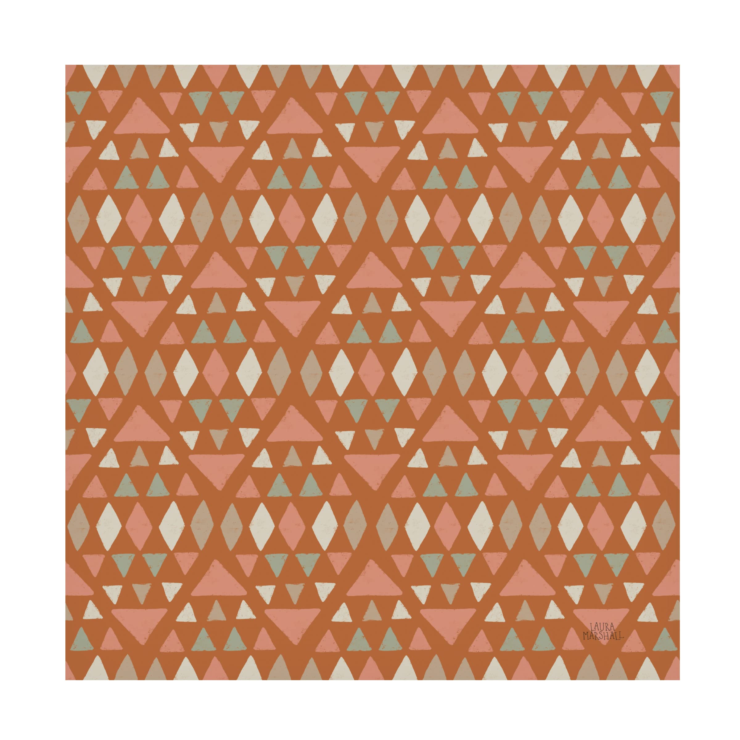 Laura Marshall 'Gone Glamping Pattern VIIIB' Canvas Wall Art - Modern Camping Themed Home Decor for Living Room, Bedroom & Office