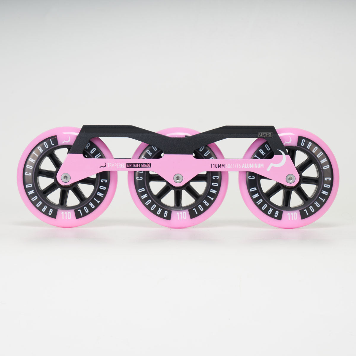 Ground Control Tri Skate UFS Frame V3 110MM 85A Complete Pink/Black - Premium Inline Skating Frames for Aggressive & Urban Skating