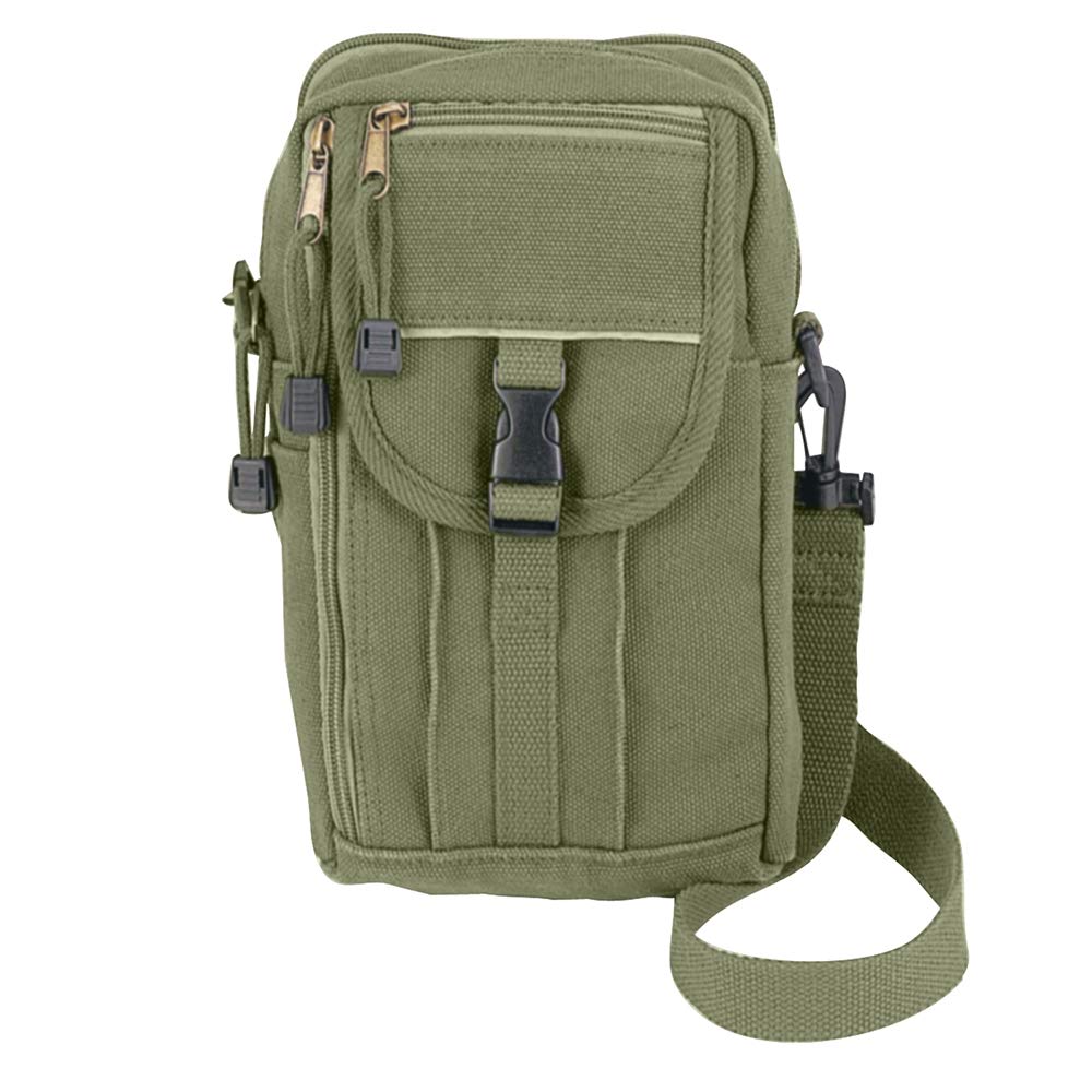 Rothco Heavyweight Canvas Classic Passport Travel Pouch Crossbody Bag - Durable Travel Organizer for Passport, Tickets & Essentials - Perfect for Airports, Vacations & Daily Commute
