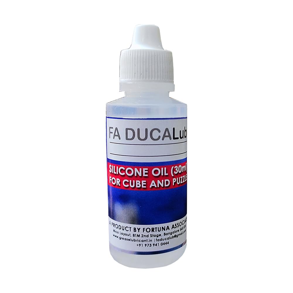 Fa Duca Lubricant Silicone Oil (30ml) - High-Performance Lube for Speed Cubes, Rubik's Cubes & Puzzle Toys - Reduce Friction & Improve Turning Smoothness - Perfect for Cubing Competitions, Practice & Puzzle Maintenance