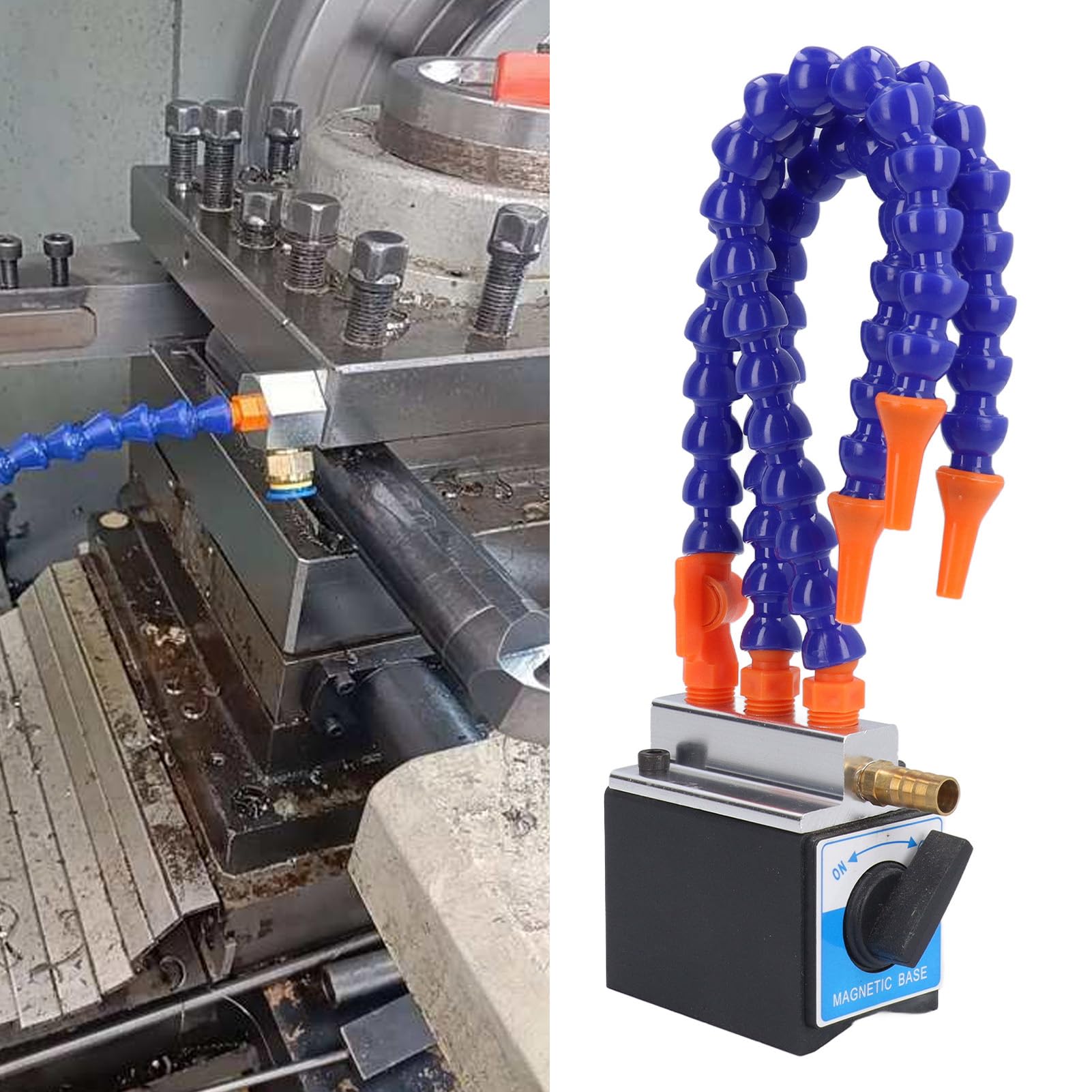High-Precision Mist Coolant Lubrication Spray System for Metal Cutting - Flexible Hose CNC Milling, Lathe & Engraving Cooling Sprayer with Air Pipe | Perfect for CNC Machining, Metal Fabrication & Industrial Cooling Applications