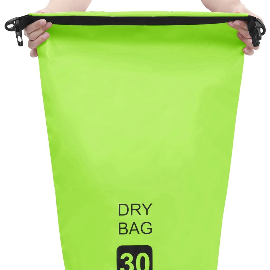 Waterproof Dry Bag with Zipper - Green PVC Waterproof Backpack for Boating, Kayaking & Water Sports | Durable Dry Sack for Camping, Hiking & Outdoor Adventures