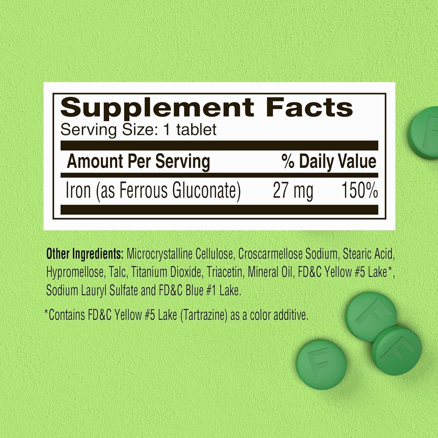 Fergon High Potency Iron Supplement Tablets - 300 Count (3 Pack) | Supports Energy & Red Blood Cell Production | Ideal for Anemia, Pregnancy & Active Lifestyles