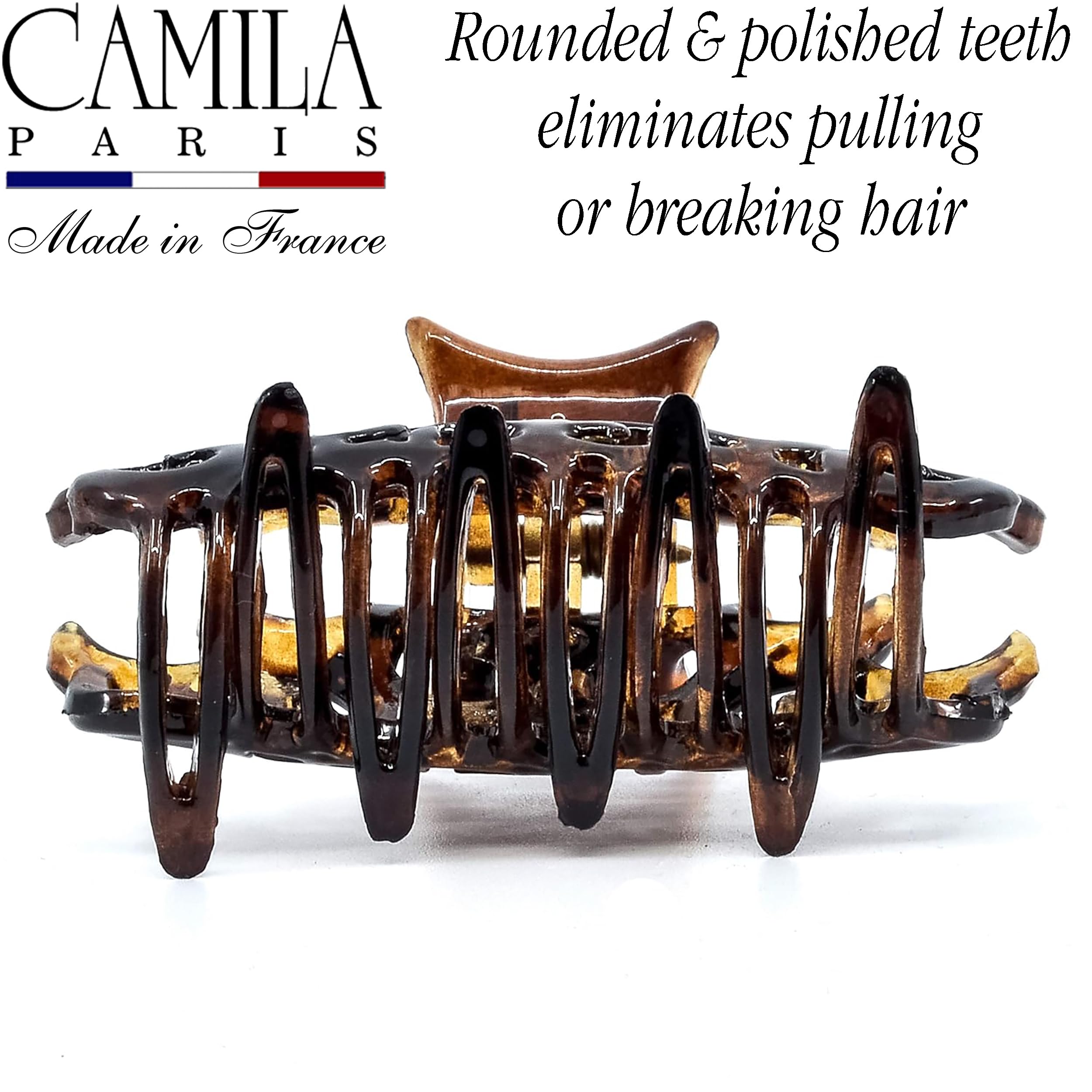 Camila Paris NV106 French Hair Claw Clip for Women & Girls | Strong Hold No-Slip Grip | Fashion Hair Accessories | Durable & Stylish | Made in France | Perfect for Work, Parties & Everyday Use