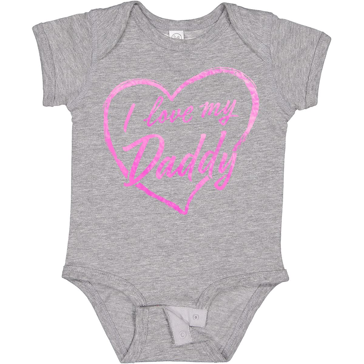 Inktastic I Love My Daddy Pink Chalk Heart Baby Bodysuit - Cute Outfit for Father's Day, Family Photos & Newborn Gifts