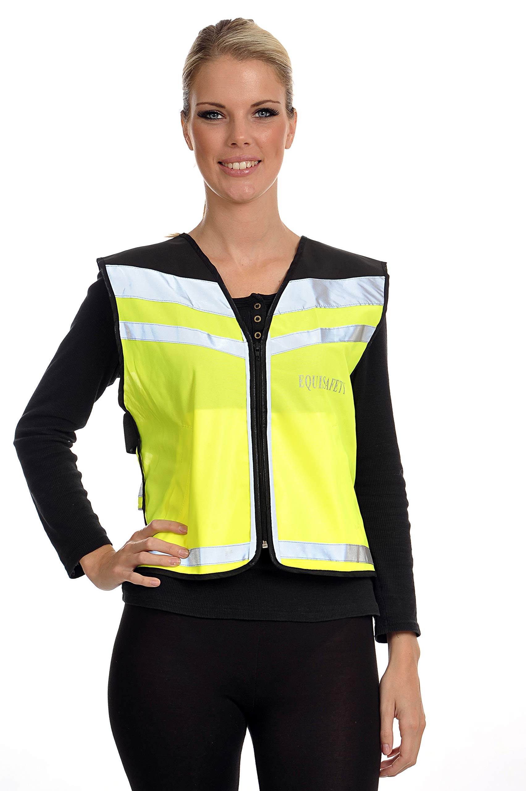 High Visibility Women's Reflective Safety Vest Small Yellow - Perfect for Running, Cycling & Nighttime Outdoor Activities