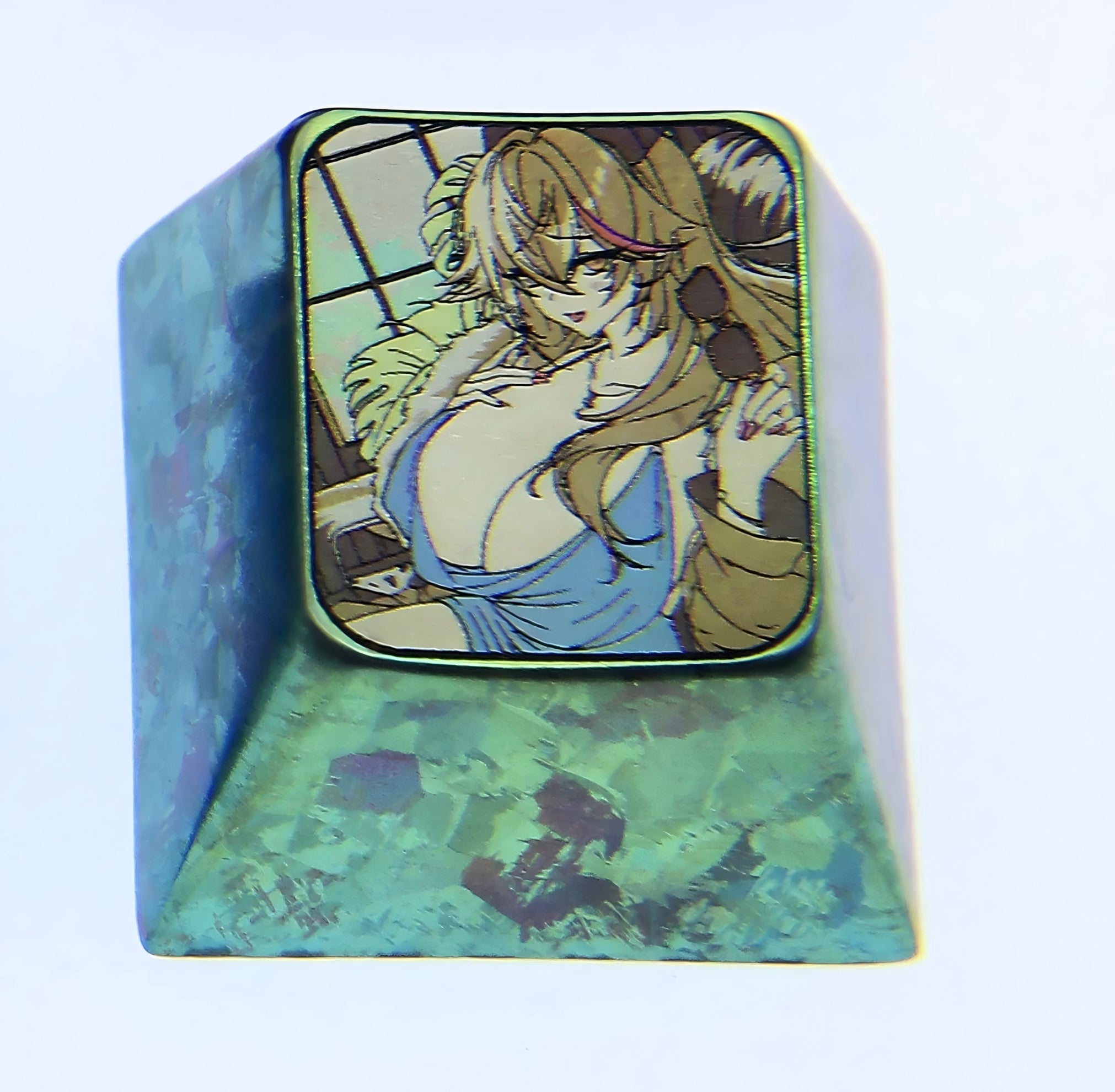 Azur Lane Anime Game Keycaps - 1U Titanium Alloy Personalized Keycaps for Mechanical Keyboards - Durable Metal Gaming Accessories for PC, Laptop, and Custom Keyboard Enthusiasts
