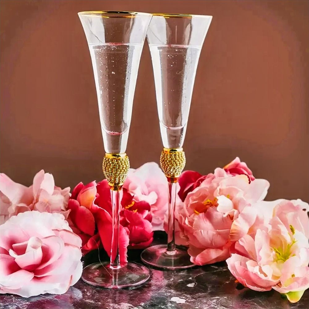 Lerato Pure Flute Glasses - Elegant Champagne Glasses for Weddings, Parties & Special Occasions | Premium Crystal Glassware for Sparkling Wine & Cocktails