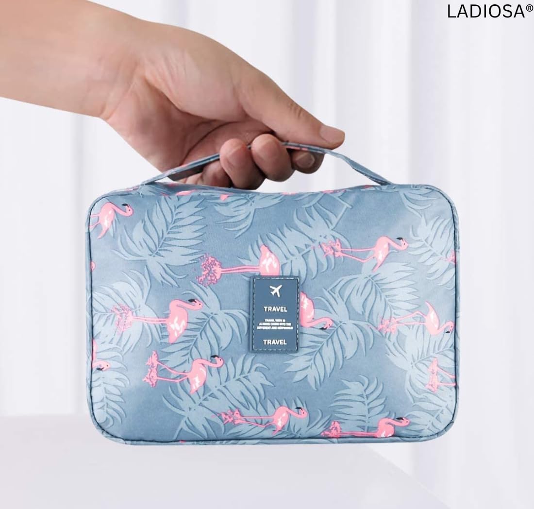 Ladiosa Women's Travel Toiletry Bag - Blue for Essentials & Accessories