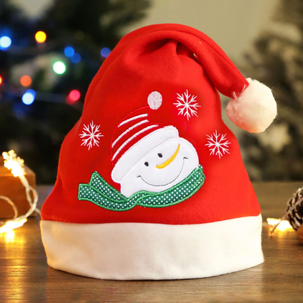 3 Pack Plush Santa Hats - 11.6