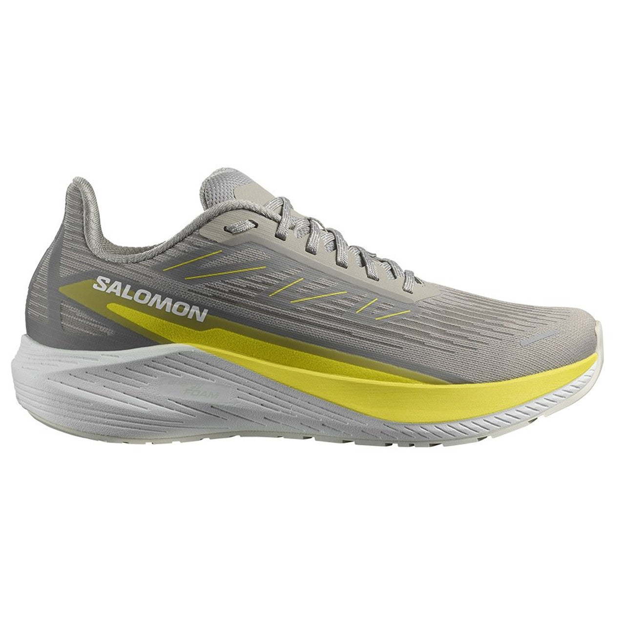 Salomon Aero Blaze 2 Trail Running Shoes for Men - Ghost Gray/Sulphur Spring/White - Size 9.5 D Medium - Lightweight Hiking & Outdoor Adventure Footwear