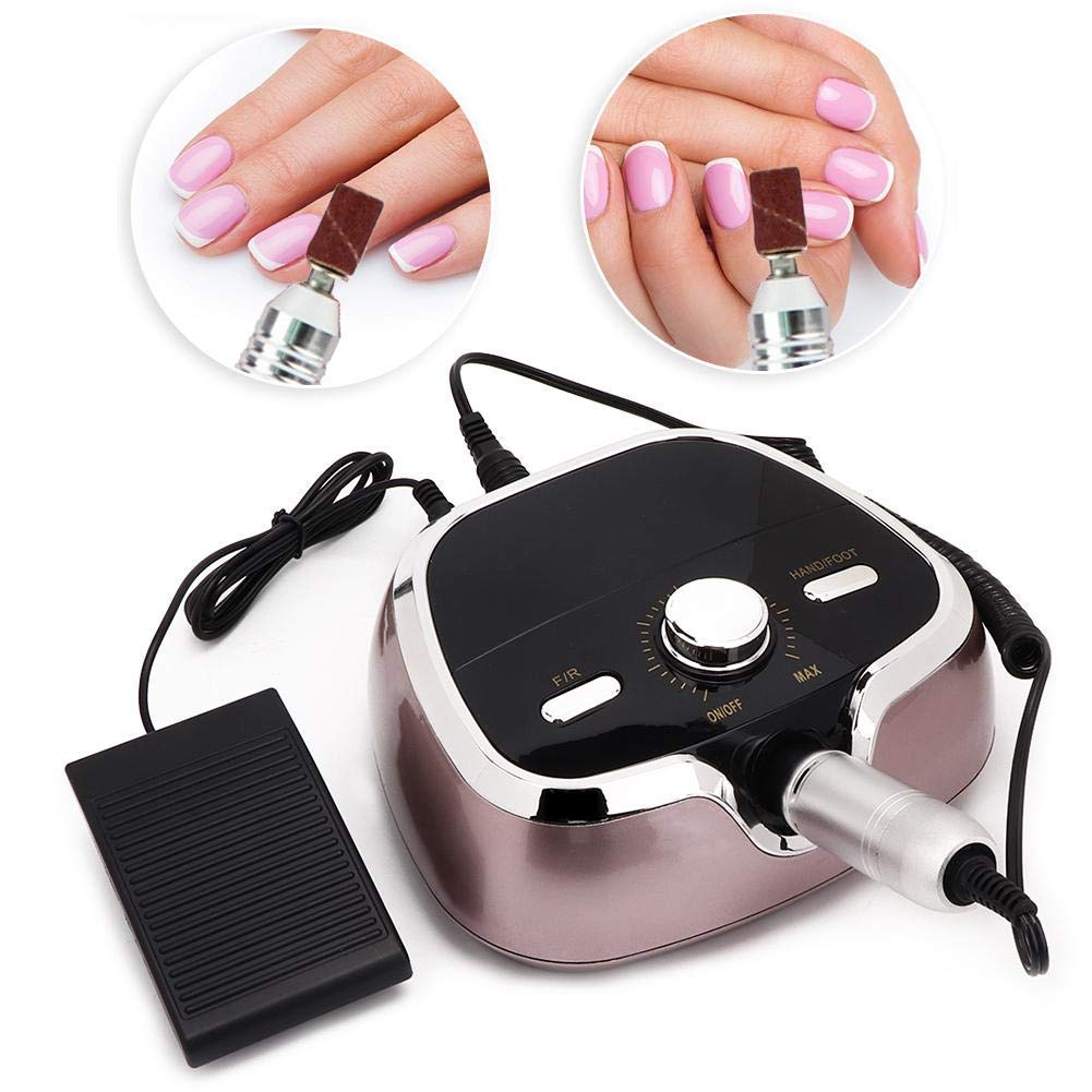 Professional Electric Nail Drill 35000 RPM - Manicure Pedicure Kit with 6 Drill Bits & Polishing Tools - Salon & Home Nail Art Machine for Acrylic Gel Polish Removal | Perfect for DIY Nails, Spa Treatments & Professional Salons | Use for Home Manicures, Nail Art, Gel Removal & Pedicures | Ideal for Nail Extensions, Acrylic Nails, French Tips & Toe Care | Great for At-Home Nail Care, Salon Services & DIY Beauty Treatments