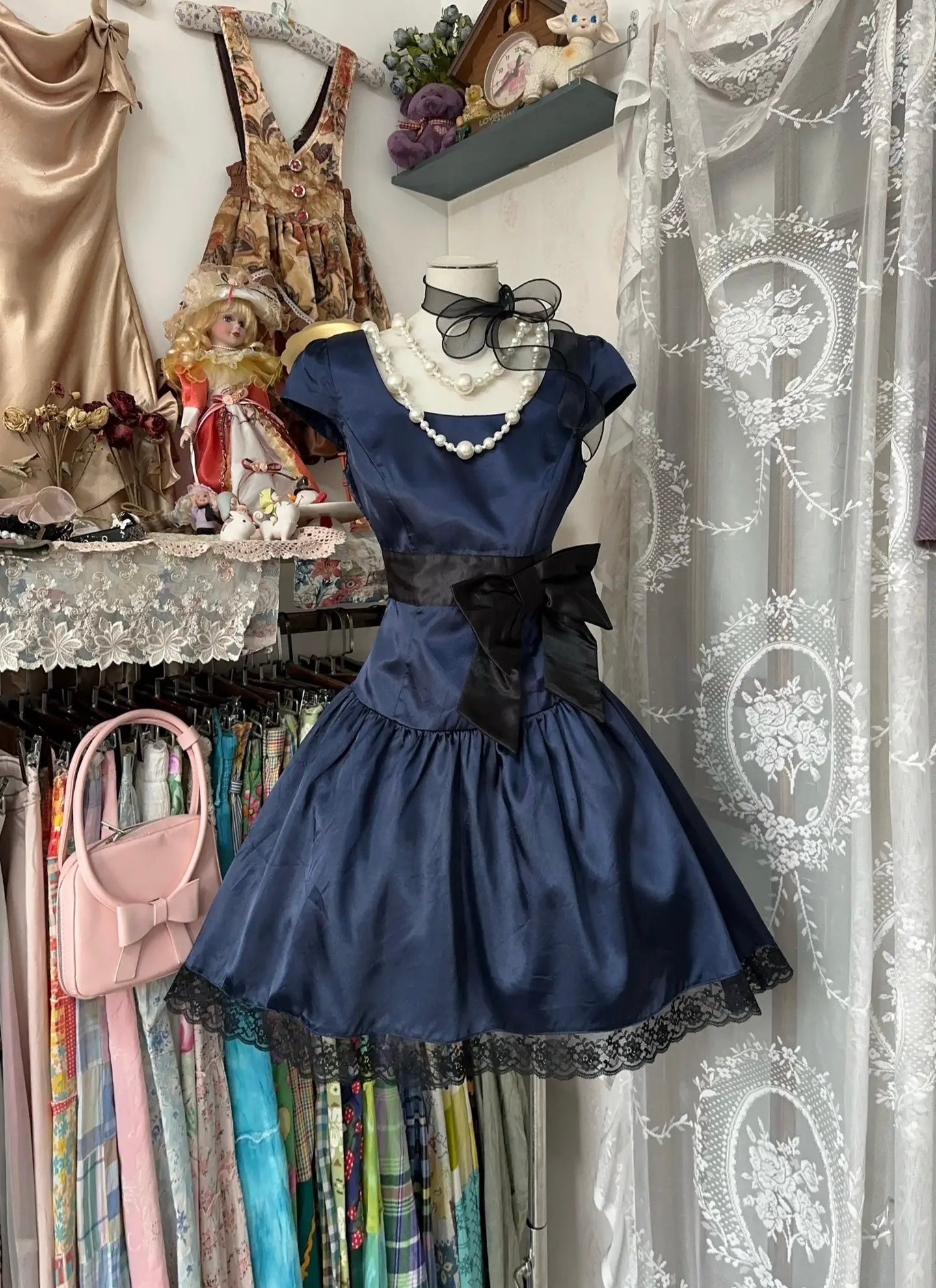 Elegant Navy Blue A-Line Short Satin Homecoming Dress J6670 - Perfect for Prom, Cocktail Parties & Special Occasions